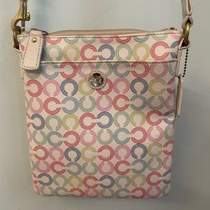 Colourful Coach crossbody purse